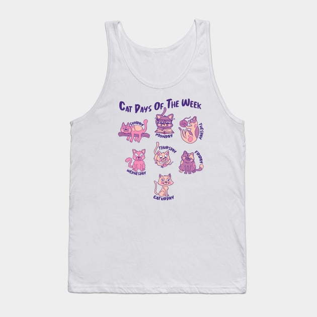 Cat Days of the Week Tank Top by JIMBOT